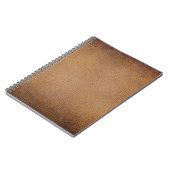 Carnet Texture en Cuir Brown : Closeup Arrière - plan Vin (Côté gauche)