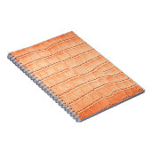 Carnet Texture en cuir de crocodile brun clair (Côté Droit)