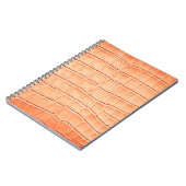 Carnet Texture en cuir de crocodile brun clair (Côté gauche)