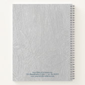 Carnet Texture en cuir gris (Dos)