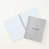 Carnet Texture en cuir gris (Intérieur)