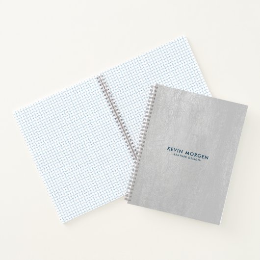Carnet Texture en cuir gris (Intérieur)