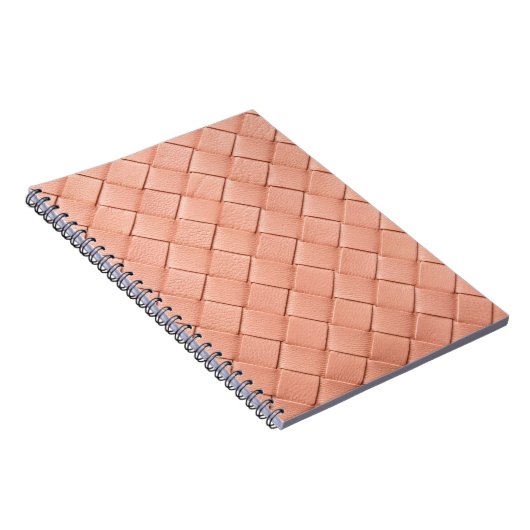 Carnet Texture en cuir rose clair (Côté Droit)
