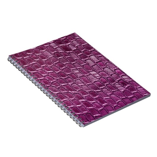 Carnet Texture en cuir violet (Côté Droit)