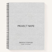 Carnet Texture en faux cuir blanc (Devant)