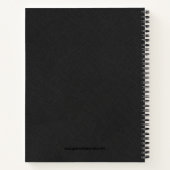 Carnet Texture en faux lin gris foncé (Dos)