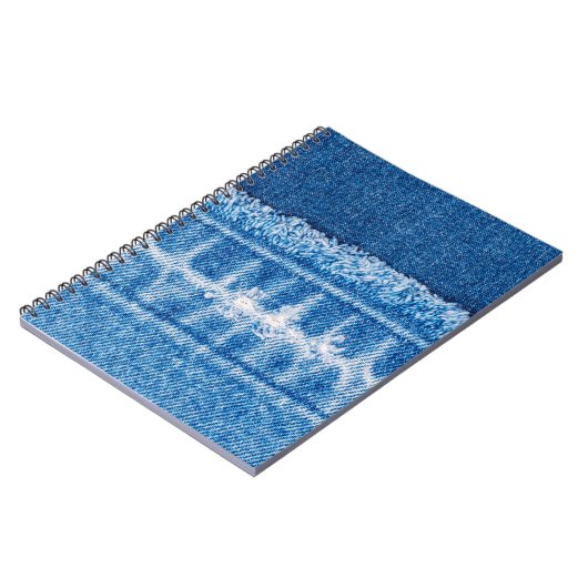 Carnet Texture en jean bleu (Côté gauche)