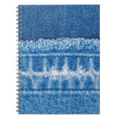 Carnet Texture en jean bleu (Devant)