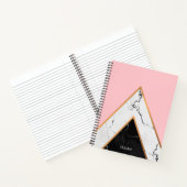 Carnet Texture En Marbre Avec Lignes D'Or (Intérieur)