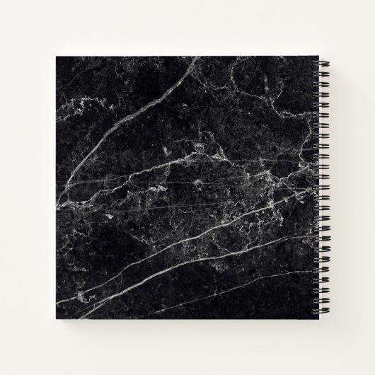 Carnet Texture en marbre noir (Dos)