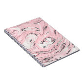 Carnet Texture en marbre rose et noir. Retour abstrait mo (Côté Droit)