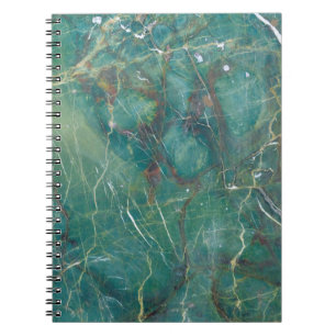 Carnet texture en marbre vert malachite, structure détail