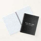 Carnet Texture et pointillage en cuir noir (Intérieur)