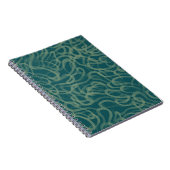 Carnet Texture étouffée complexe, abstraite turquoise (Côté Droit)