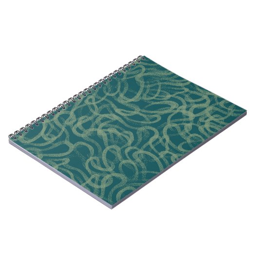 Carnet Texture étouffée complexe, abstraite turquoise (Côté gauche)