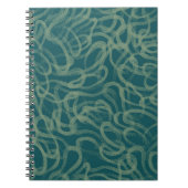 Carnet Texture étouffée complexe, abstraite turquoise (Devant)