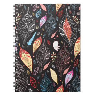 Carnet texture foliaire d'automne