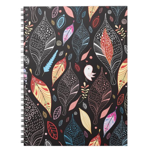 Carnet texture foliaire d'automne (Devant)