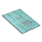 Carnet Texture grange en bois aqua arrière - plan (Côté Droit)