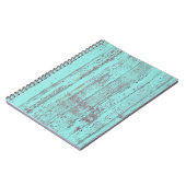 Carnet Texture grange en bois aqua arrière - plan (Côté gauche)