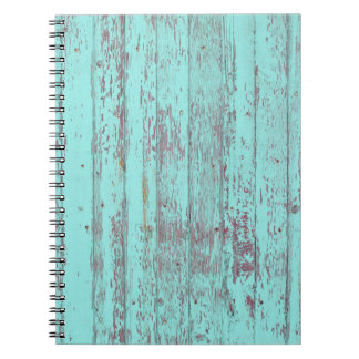 Carnet Texture grange en bois aqua arrière - plan