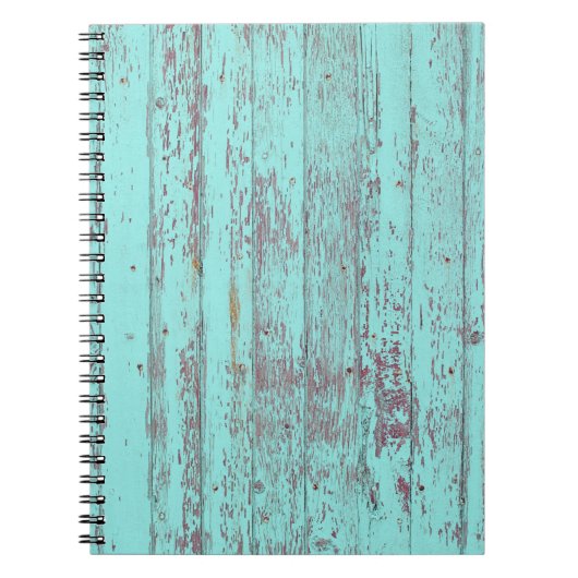 Carnet Texture grange en bois aqua arrière - plan (Devant)