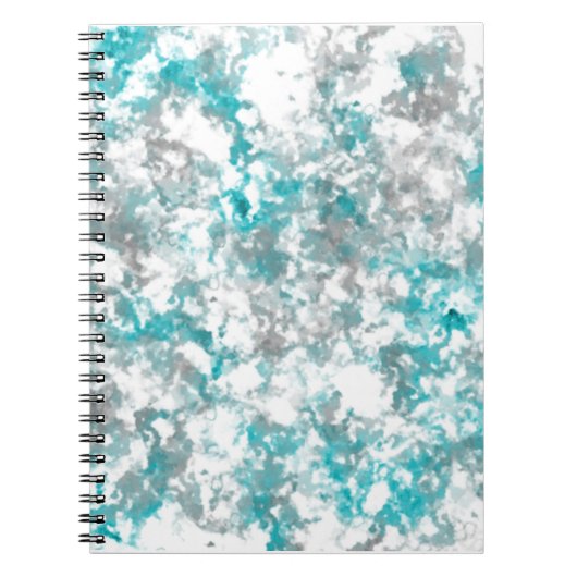 Carnet texture gris turquoise et marbre blanc (Devant)