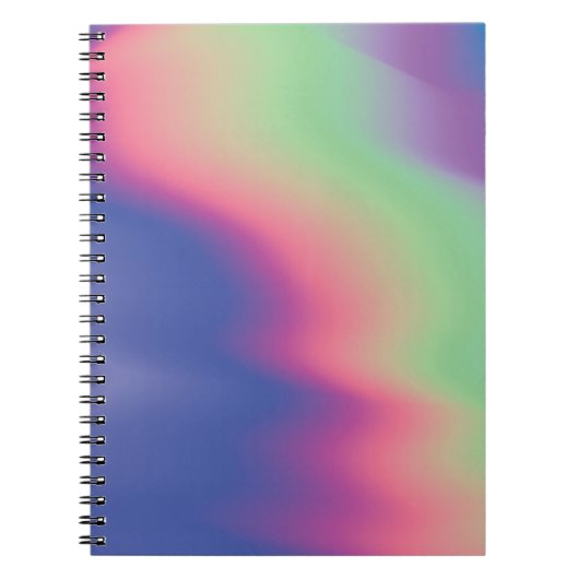 Carnet Texture holographique avec taches colorées. Psyche (Devant)
