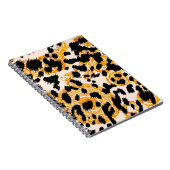 Carnet Texture léopard avec motif baroque or (Côté Droit)