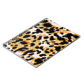 Carnet Texture léopard : motif baroque or. (Côté gauche)