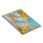 Carnet Texture marbré, intérieur onyx coloré. (Côté Droit)