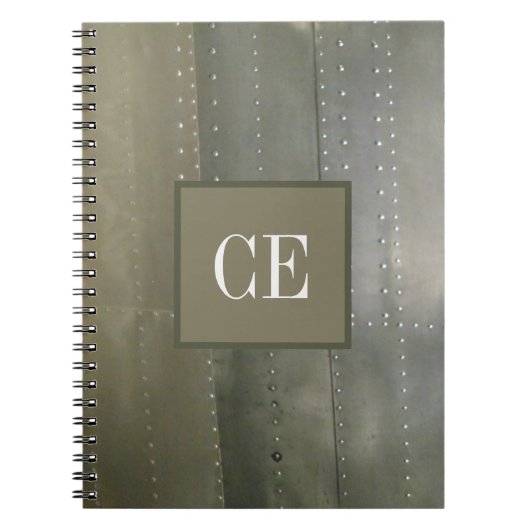 Carnet Texture métallique argentée industrielle (Devant)