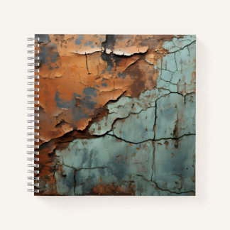 Carnet Texture métallique rouillée Vieux Métal rouillé