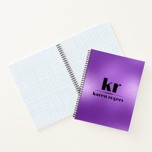 Carnet Texture minimaliste d'Iridescendance violette (Intérieur)
