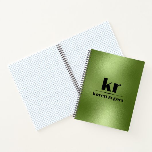Carnet Texture minimaliste d'Iridescente verte (Intérieur)