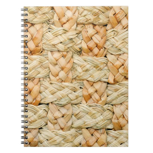 Carnet texture naturelle de paille (Devant)