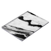 Carnet texture naturelle en marbre noir et blanc, luxueux (Côté gauche)