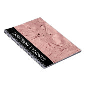 Carnet Texture noire + huile rose (Côté Droit)
