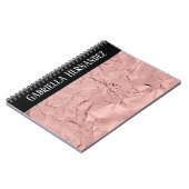 Carnet Texture noire + huile rose (Côté gauche)