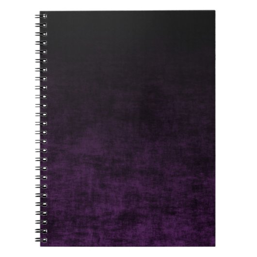 Carnet Texture ombrée grunge noir et violet (Devant)