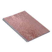 Carnet Texture or métallique, quartz rose. (Côté Droit)