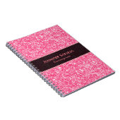 Carnet Texture Parties scintillant rose Accent noir (Côté Droit)