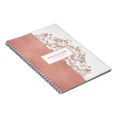 Carnet Texture Rose-Or moderne & Frottes Sur Blanc (Côté Droit)