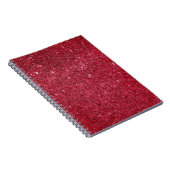 Carnet Texture rouge fabuleuse de parties scintillantes (Côté Droit)