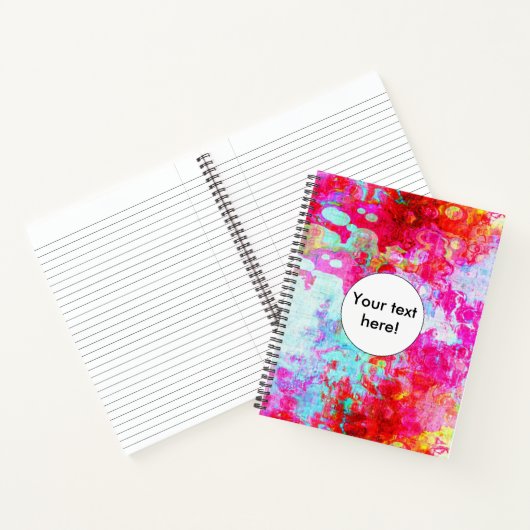 Carnet Texture rouge rose (Intérieur)