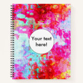 Carnet Texture rouge rose (Devant)