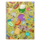 Carnet Texture sans couture. Objets de doodles dessinés à (Devant)