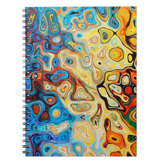 Carnet Texture structure abstraite colorée (Devant)