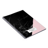 Carnet Texture tendance en marbre noir (Côté Droit)