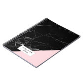 Carnet Texture tendance en marbre noir (Côté gauche)